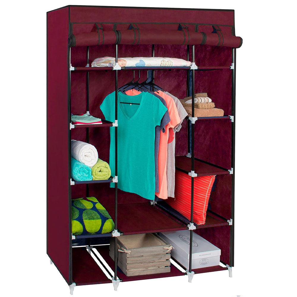 (Net) HCX Storage Wardrobe Portable Closet Organizer Wardrobe Storage Organizer with 10 Shelves Quick and Easy to Assemble Extra Space / 68150