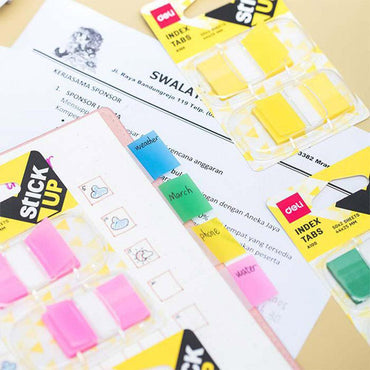 Deli EA10001 Index Tabs 44 x 25 mm - Karout Online -Karout Online Shopping In lebanon - Karout Express Delivery 