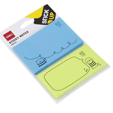 Deli A55502 Sticky Notes Set 76 x 95 mm -50 Sheets - Karout Online -Karout Online Shopping In lebanon - Karout Express Delivery 