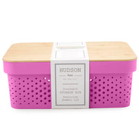 Oasis Home Storage Box, All Purpose Bin With Bamboo Lid