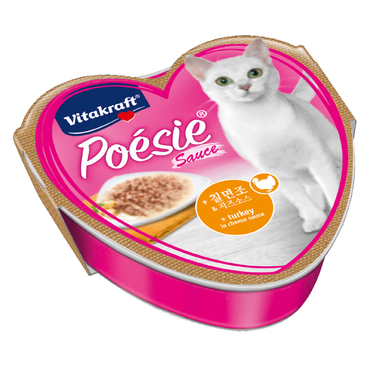 Vitakraft Poesie Hearts Turkey in Cheese Sauce Tray 85g
