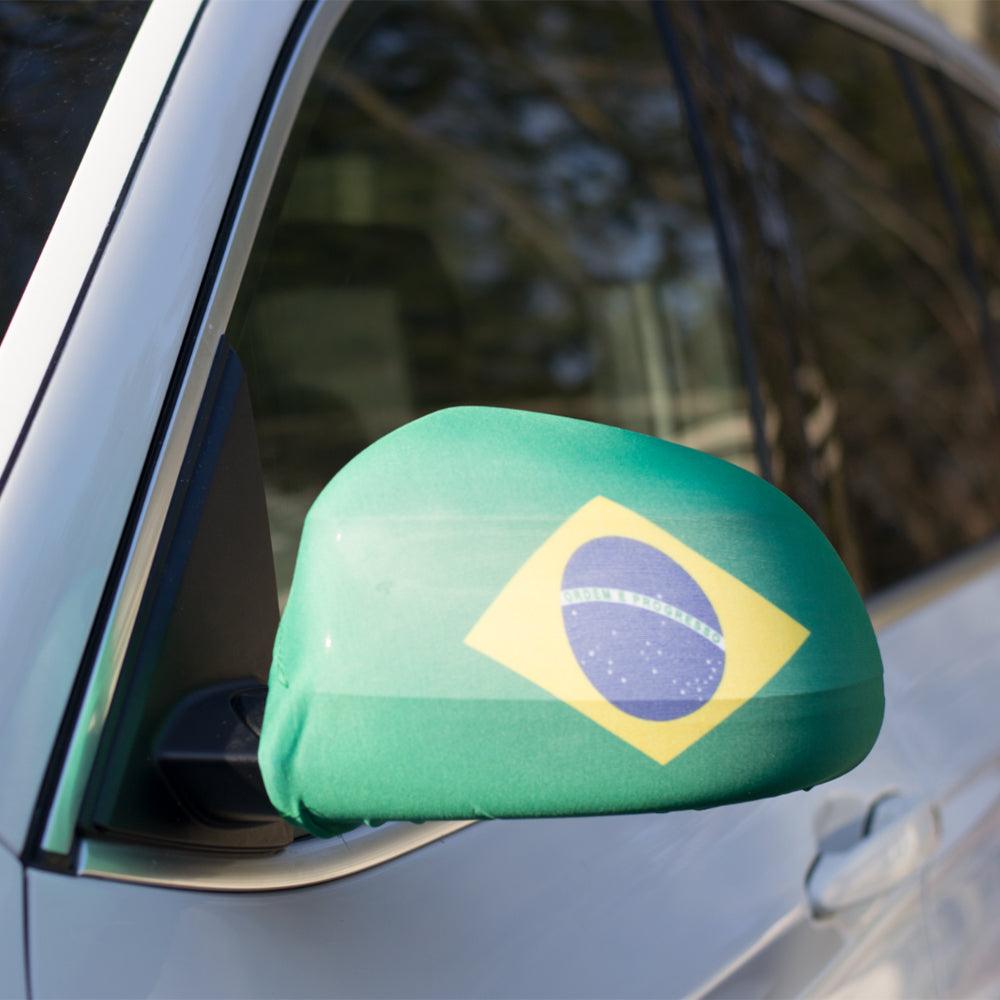 World Cup Mirror Flag Cover Brazil 2 Pcs / WD-8 - Karout Online -Karout Online Shopping In lebanon - Karout Express Delivery 