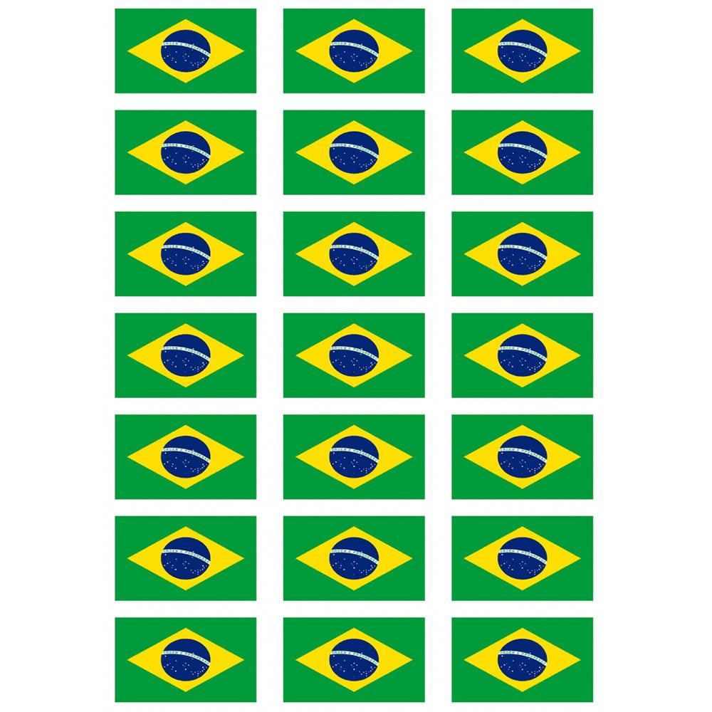 World Cup Brazil Team Sticker 4 x 6 cm ( 21 pcs) - Karout Online -Karout Online Shopping In lebanon - Karout Express Delivery 