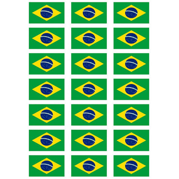 World Cup Brazil Team Sticker 4 x 6 cm ( 21 pcs) - Karout Online -Karout Online Shopping In lebanon - Karout Express Delivery 