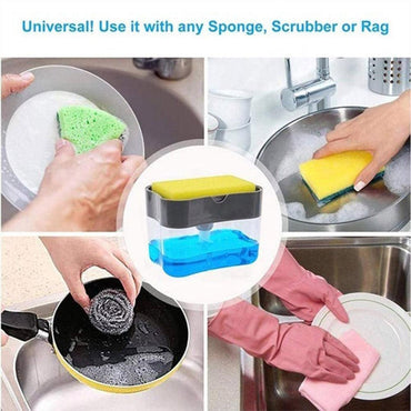 Organizer Soap Pump Dispenser And Sponge / 8127 - Karout Online -Karout Online Shopping In lebanon - Karout Express Delivery 