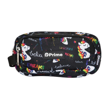 Prime 8.5 Inches Pencil Case - 3 Zippers.