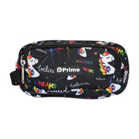 Prime 8.5 Inches Pencil Case - 3 Zippers.