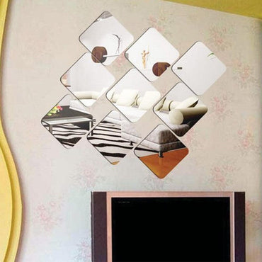 Large Wall Mirror Sticker 1 piece 40 x 40 cm- Square Shape - Karout Online -Karout Online Shopping In lebanon - Karout Express Delivery 