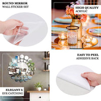 Small Wall Mirror Sticker 1 piece 20 cm- Round Shape - Karout Online -Karout Online Shopping In lebanon - Karout Express Delivery 