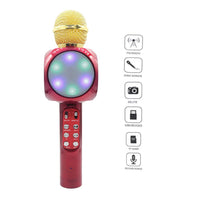 WS-1816 Wireless bluetooth Karaoke Microphone Mic USB Speaker Home KTV Play.