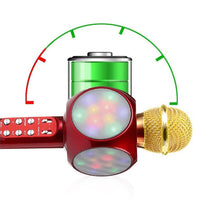 WS-1816 Wireless bluetooth Karaoke Microphone Mic USB Speaker Home KTV Play.