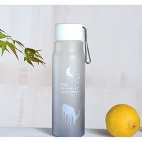 Water Bottle Gradient Plastic Sports Cup Transparent Girl Leakproof Drop-proof Drinking Portable Outdoor Water Bottles 500ml / 6952446454517