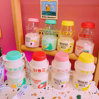 **NET**Summer Water Bottle Creative Fruit Plastic Portable Water Bottles For Kids Girl Anti-Fall Water Cup 480ml / 2216