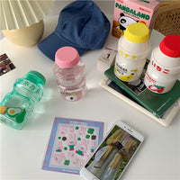 **NET**Summer Water Bottle Creative Fruit Plastic Portable Water Bottles For Kids Girl Anti-Fall Water Cup 480ml / 2216