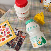 **NET**Summer Water Bottle Creative Fruit Plastic Portable Water Bottles For Kids Girl Anti-Fall Water Cup 480ml / 2216