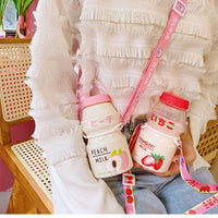 **NET**Summer Water Bottle Creative Fruit Plastic Portable Water Bottles For Kids Girl Anti-Fall Water Cup 480ml / 2216