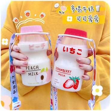 **NET**Summer Water Bottle Creative Fruit Plastic Portable Water Bottles For Kids Girl Anti-Fall Water Cup 480ml / 2216