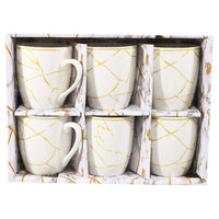 Set of Six Porcelain Mug - Karout Online -Karout Online Shopping In lebanon - Karout Express Delivery 