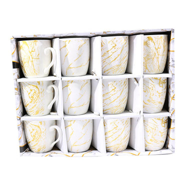 Porcelain Mug Set of 12 - Karout Online -Karout Online Shopping In lebanon - Karout Express Delivery 