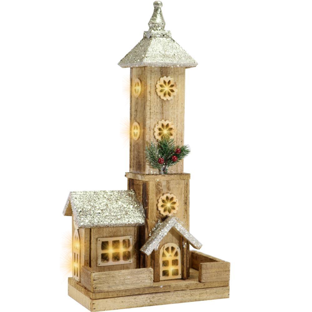 Light Wood House Christmas decoration LED 50 CM - Z18-021.