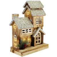 Light Wood House Christmas Decoration LED 32 CM - Z18-025.
