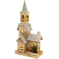Light Wood House Christmas Decoration LED 51 CM - Z18-029.