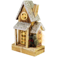 Light Wood House Christmas Decoration LED 29 CM - Z18-035.