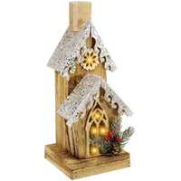 Light Wood House Christmas Decoration LED 30 CM - Z18-064.