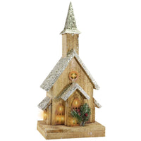 Light Wood House Christmas Decoration LED 40 CM - Z18-067.