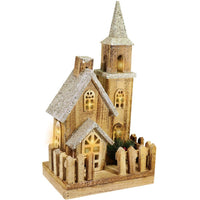 Light Wood House Christmas Decoration LED 46 CM - Z18-075.