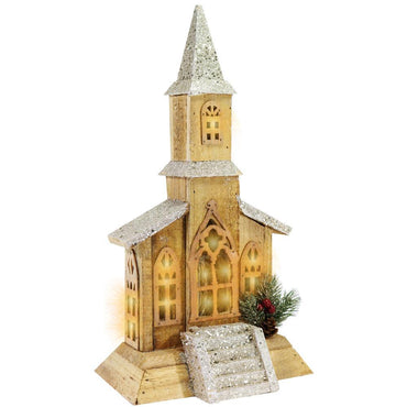 Light Wood House Christmas Decoration LED 42 CM - Z18-078.