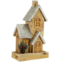 Light Wood House Christmas Decoration LED 35 CM - Z18-088.