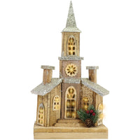 Light Wood House Christmas Decoration LED 43 CM - Z18-105.