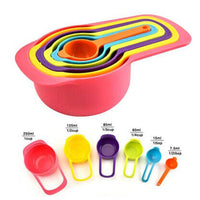 Graduated Plastic Measuring Cups and Spoons Set ( 6 Pcs) / 22FK097 - Karout Online -Karout Online Shopping In lebanon - Karout Express Delivery 