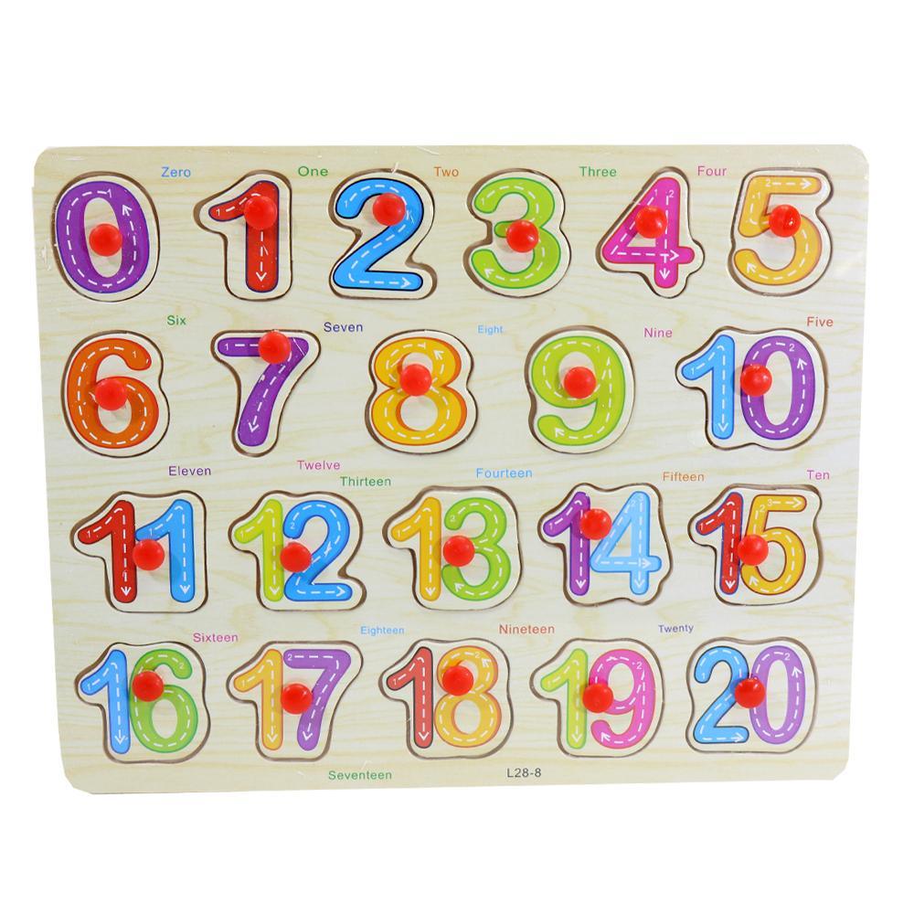 Play And Learn Wooden Puzzle Numbers 0-20 / L28-8 Toys & Baby