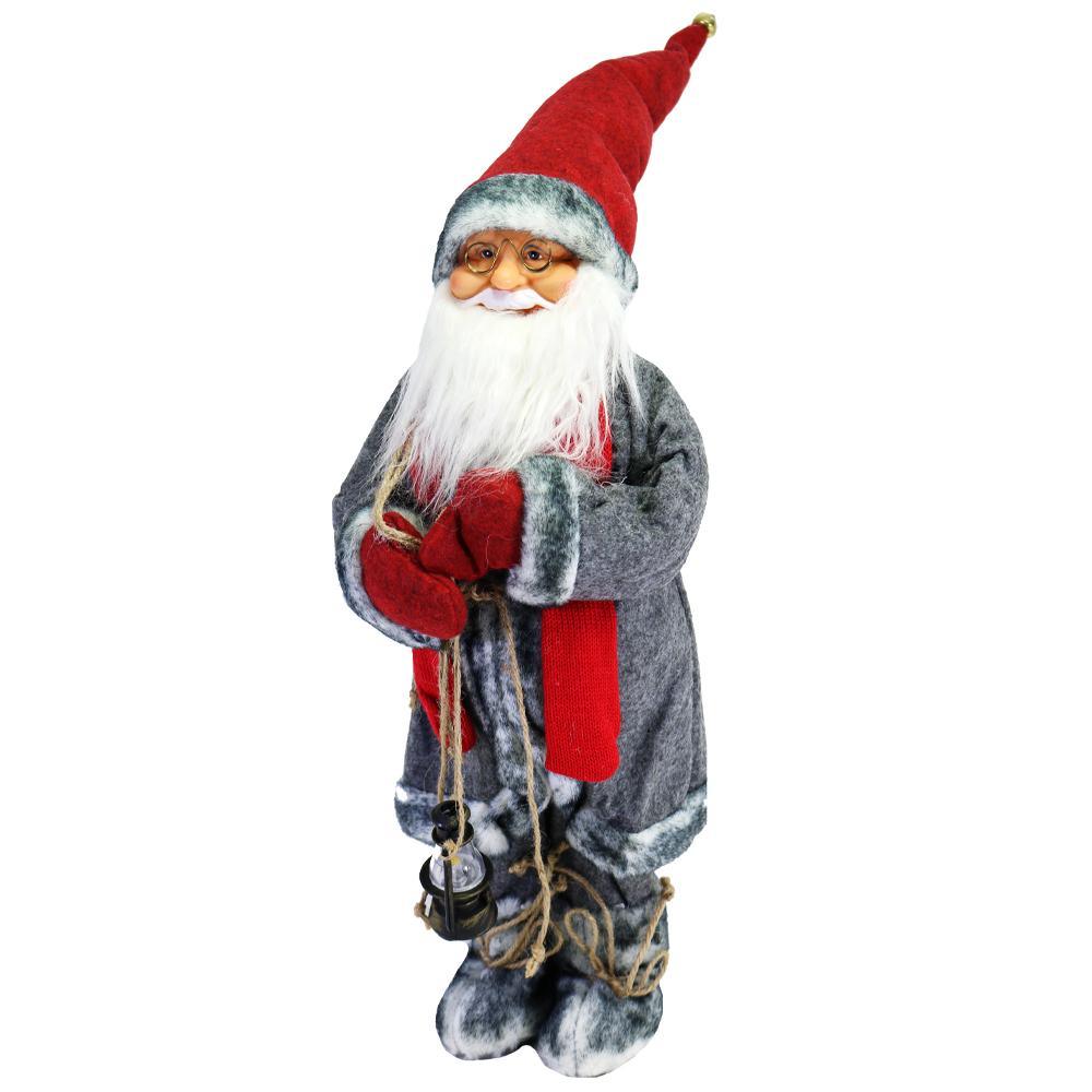 Christmas Standing Santa With Lantern And Gifts 45 cm.