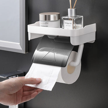 **NET**Toilet Paper Holder With Shelf Wall Mounted Organizer
