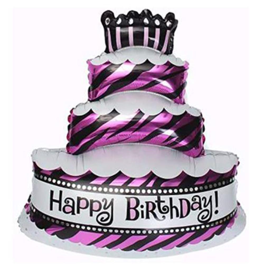 Happy Birthday Helium Cake Balloon 14 005838 Birthday & Party Supplies