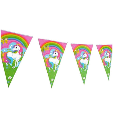 Unicorn-Flag Banners ( 10 Pcs) / J-88 Birthday & Party Supplies