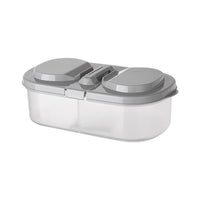 Plastic Storage Bins With Lids Double-grid Food Container