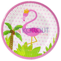 Flamingo Paper Plate (23Cm) 10 Pcs /ab-23 Birthday & Party Supplies