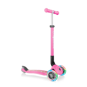 Globber Scooter Primo Foldable Fantasy Lights - Neon Pink / 434-110 - Karout Online -Karout Online Shopping In lebanon - Karout Express Delivery 
