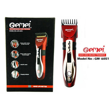 Gemei Hair And Beard Trimmer Red Electronics
