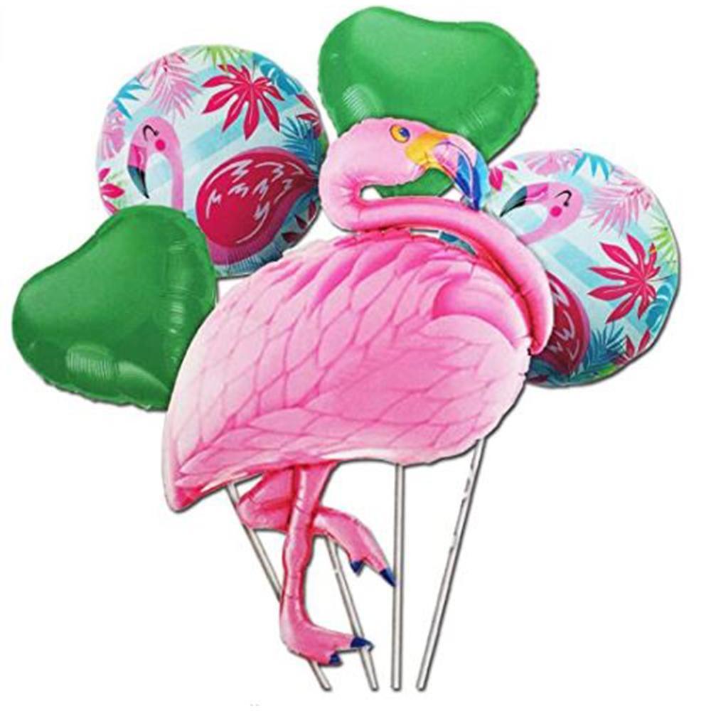Flamingo Helium Balloon 5 Balloons Happy Party Birthday & Party Supplies