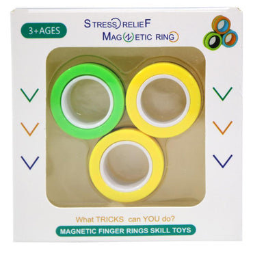 Stress Relief Magnetic Colored Ring Yellow& Green Toys & Baby