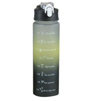 **(NET)** Sport Plastic Water Bottle with Straw Leak Proof Motivational Fitness Drink for Gym 800ml / KN-641