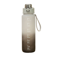 **(NET)** Sport Plastic Water Bottle with Straw Leak Proof Motivational Fitness Drink for Gym 800ml / KN-641