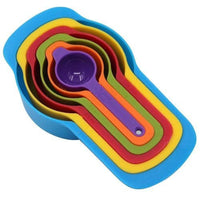 Graduated Plastic Measuring Cups and Spoons Set ( 6 Pcs) / 22FK097 - Karout Online -Karout Online Shopping In lebanon - Karout Express Delivery 