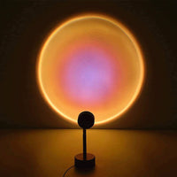 Sunset Lamp, Sunset Projector Lamp LED Sunset Light Night Light 180 Degree Rotation Romantic Light USB Charging for Bedroom Party Home Decore / M008