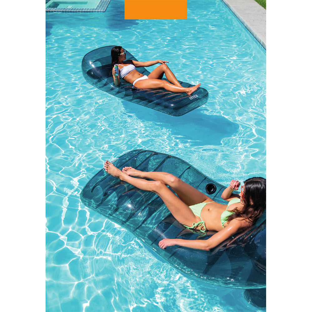 (NET) Intex 58723EU Lounger inflatable gray Pool Mattress